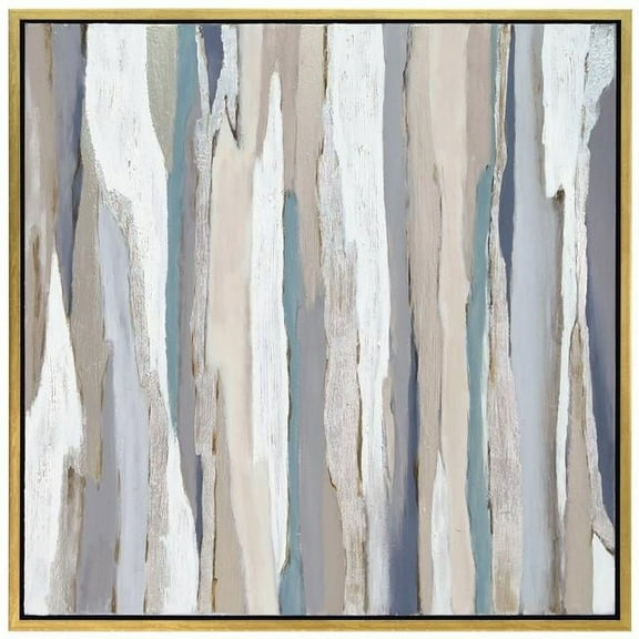 Empire Art Direct Grey Aisle Textured Metallic Hand Painted Framed Triptych Wall Art, 36" x 36" x 1.5", Ready to hang