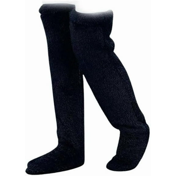 Goose Down Knee Socks for Christmas, Soxxy Over The Knee Socks with Goose Down Filling, Ultra Warm Fuzzy Long Socks for Women & Men, Cozy Winter Gift Idea