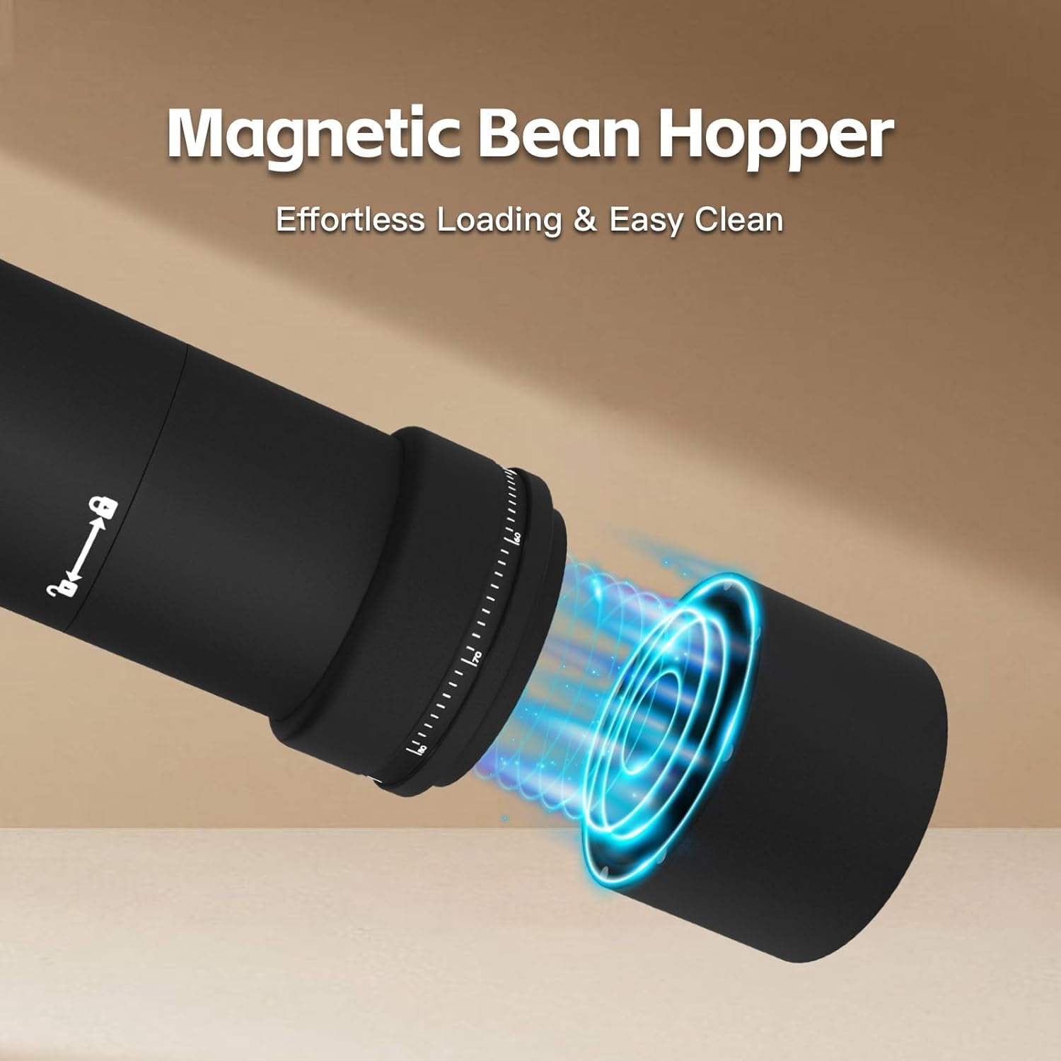 Portable Coffee Grinder, Rechargeable Cordless Conical Burr, Coffee Bean Grinder Electric with Stainless Steel Burrs, 80 Grind Settings, Espresso Grinder for Home Brewing & Travel Use