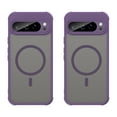 thumbnail image 2 of for Google Pixel 9a Case Magnetic Phone Case Compatible with MagSafe, Soft TPU Bumper Hard Translucent Matte Back Slim Fit Shockproof Protective Case Cover for Men Women Girls - Purple, 2 of 8