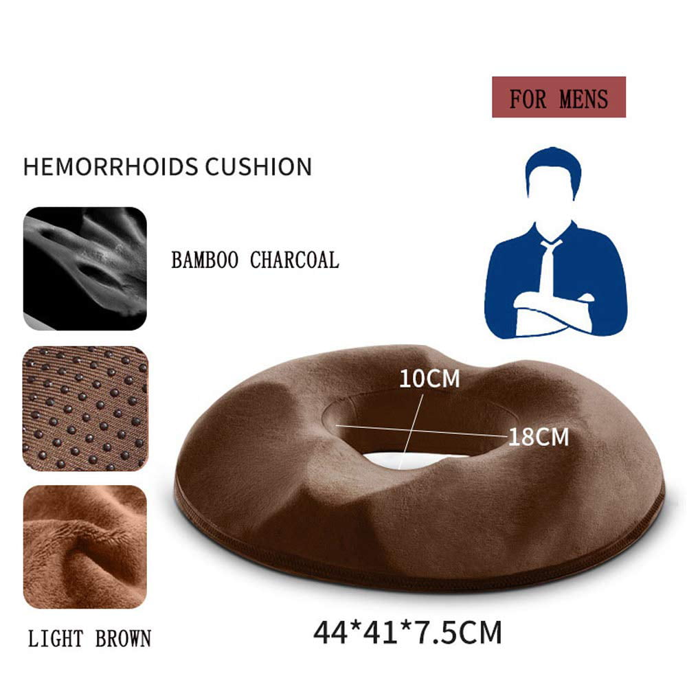 Donut Pillow Hemorrhoid Tailbone Cushion – Medium Black Seat Cushion Pain  Relief for Coccyx, Prostate, Sciatica, Pelvic Floor, Pressure Sores