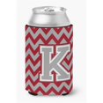 thumbnail image 1 of Letter K Chevron Crimson & Grey Can or Bottle Hugger, 1 of 1