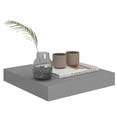 thumbnail image 4 of Estantes Flotantes de Pared vidaXL en MDF Panal de Abeja Gris con Marco Metálico, 4 of 9
