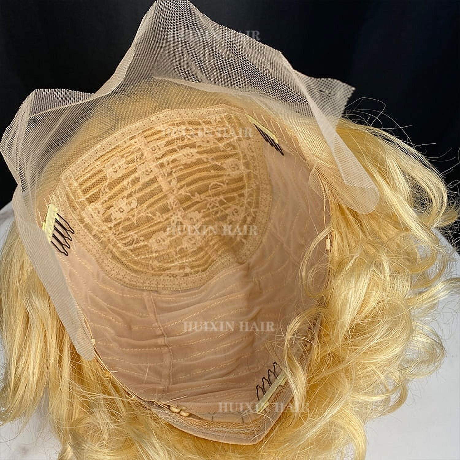 Huixin Hair 13x1 Pixie Cut With Blonde Color Short Human Hair Curl Wig