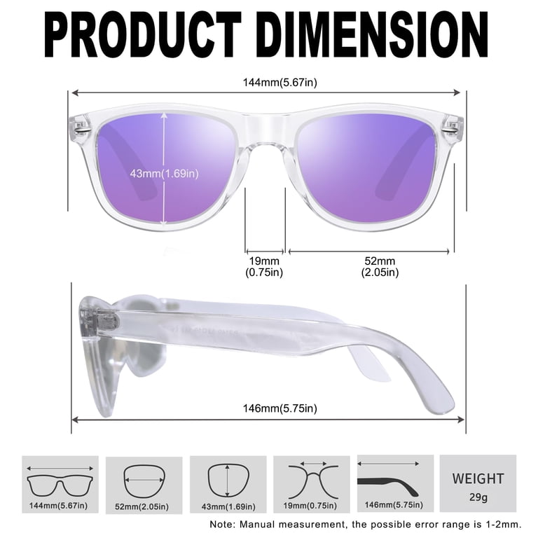 Kanastal Polarized Square Sunglasses, Purple Mirror photo 4