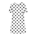 thumbnail image 4 of Kmdttou Womens Short Sleeve Sweater Dresses Women's Solid Color Summer Short Sleeved Dress, 4 of 5