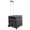 Black, variant on Quik Cart Collapsible Rolling Crate on Wheels for Teachers Tote Basket 80 lbs Capacity, Made from Heavy Duty Plastic Used as a Seat, Black