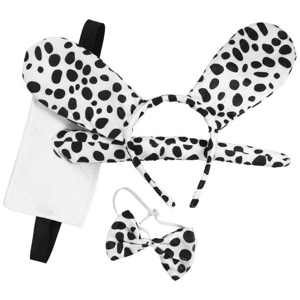 KAKOWELY juego de disfraz para perro, pajarita, orejas, diadema, cola, accesorio para disfraz de perro.