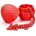 thumbnail image 5 of 3D Printed Dragon in Egg，Dragon Eggs with Dragon Inside for Boys Kids Home Decor,Executive Articulated Crystal Dragon Fidget Desk Toys(Red), 5 of 5