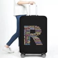 thumbnail image 1 of Stretch Luggage Cover Suitcase Covers Text Letter Printed Travel Accessories Printed Dust Cover 18''-28'' Inch Protective Case 8text R M, 1 of 6