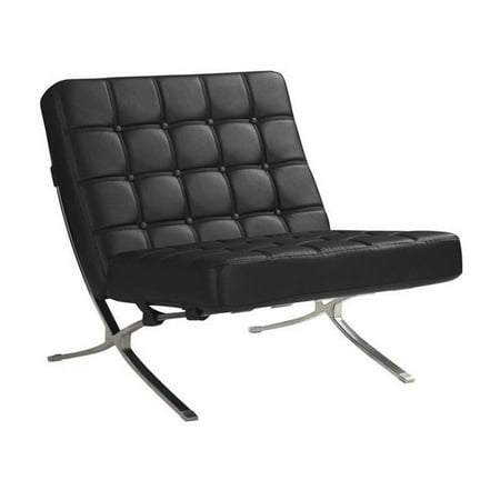 Black Leather Accent Chair - Global Furniture Natalie Leather Accent Chair in Black