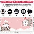 thumbnail image 2 of Pink Gaming Mouse Pad Gift for Women Cute Large Mouse Pad 35.4x15.7 inch Extra Large Rubber Mouse Pad Cat Theme Pink and White Mouse Pad (Pink -4), 2 of 6