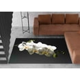 thumbnail image 2 of Floral Rug, Custom Rug, Orchid Rug, Custom Rug, Botanical Rug, Stair Rug, Orchid Rug, Bridesmaid Gift Rug, Area Rug, Black and White Rug, 3.3'x5' - 100x150 cm, 2 of 8