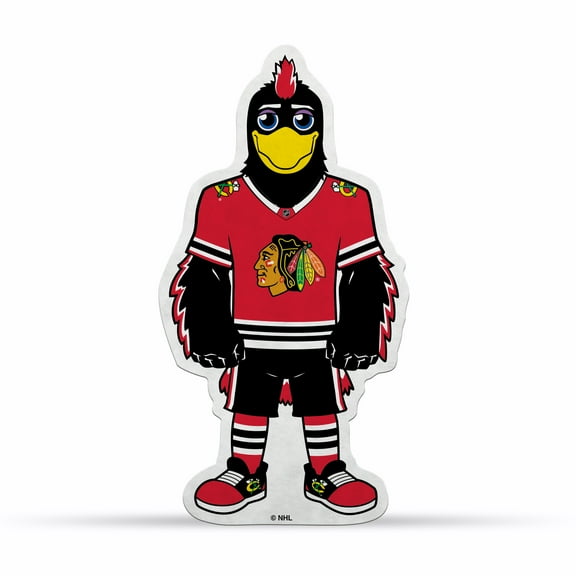 Blackhawks Shape Cut Mascot Pennant With Header Card