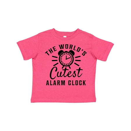 

Inktastic The Worlds Cutest Alarm Clock Gift Toddler Boy or Toddler Girl T-Shirt