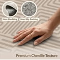 thumbnail image 6 of ODIKA 6'x9' Beige Geometric Maze Washable Area Rug Modern Labyrinth Design With Intricate Motifs Non-Slip, Chair-Friendly, for Dining Room, Under Table, Office Décor, 6 of 7