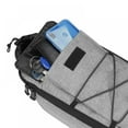 thumbnail image 4 of Bike Rack Bag  Bike Rear Seat Bag  8L Insulated Bike Trunk Cooler Bag  Bike Rear Rack Cargo Bag Pannier Bag with Double Zipper Multi Pocket Shoulder Strap（Gray）, 4 of 8