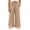 0-Beige283, variant on Lullu Girls Smocked High Rise Wide Leg Pants Solid Lightweight Palazzo Pants, Sizes 4-15