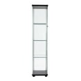 thumbnail image 3 of DUOSONG One Door Glass Cabinet Glass Display Cabinet With 4 Shelves, Black Black Glass Furniture Primary Living Space Cabinets, 3 of 8