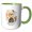 Green/White, variant on 3drose, Zombies Love Brains. You Are Safe. Sarcastic Funny Halloween Gift, 11oz Two-tone Black Mug