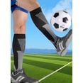 thumbnail image 3 of Gustave 2 Pairs Compression Socks for Men Women 20-30mmHg BEST Medical Sport Nursing Varicose knee high Socks Athletic Socks for Marathon,Soccer,Travel & Flight "Black,XXL", 3 of 10