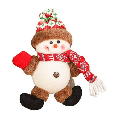 

Christmas Snowman Elk Doll Pendant With Lamp Navidad Christmas Tree Hanging Doll Ornaments New Year Party Decoration Supplies
