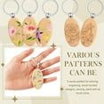 thumbnail image 2 of 100PCS Wooden Keychain Blanks Wood Key Chain (Oval), 2 of 7