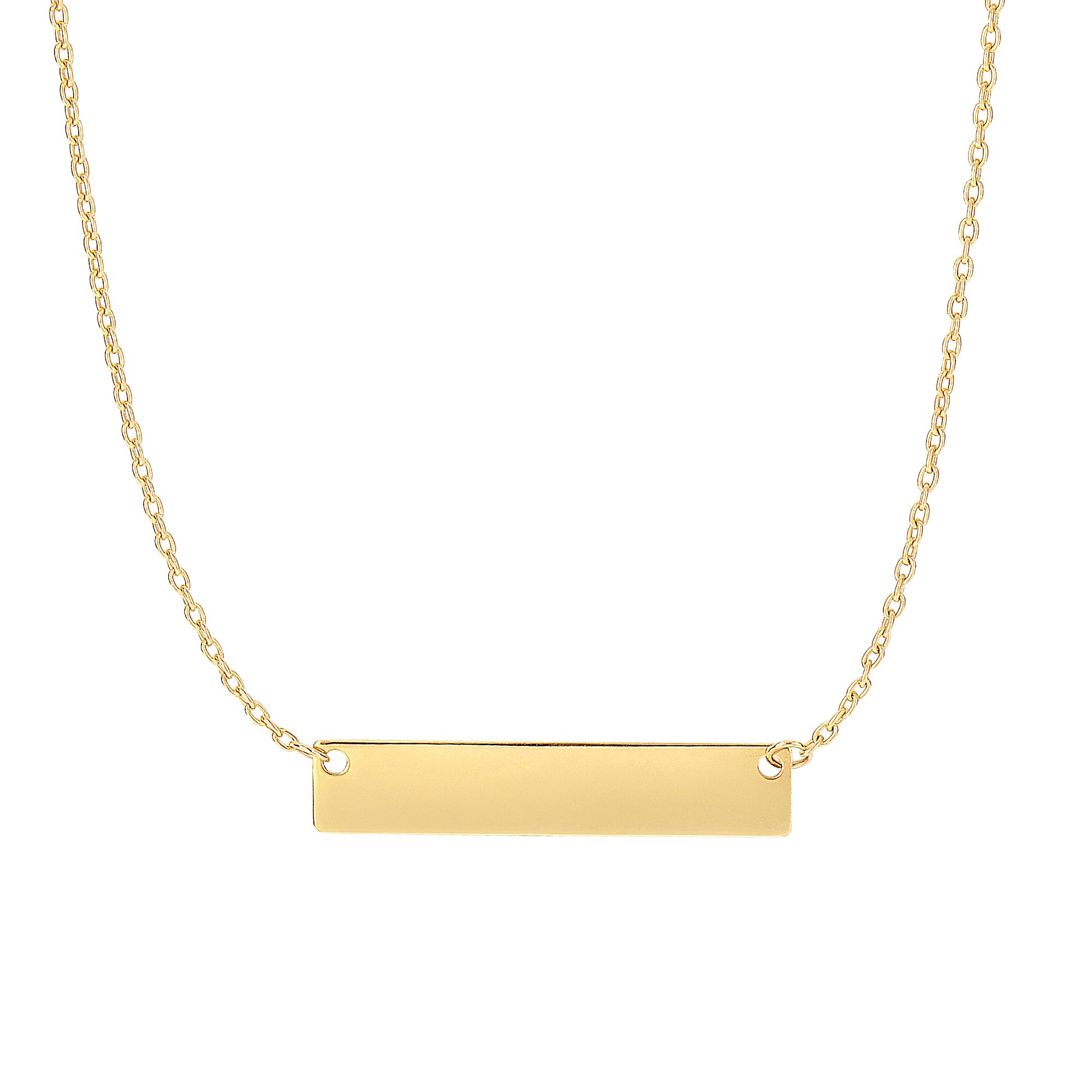 Square Tube Bar Pendant Necklace 