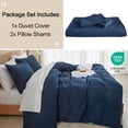 thumbnail image 5 of 3 Piece Waffle Weave Duvet Cover Set,  Ultra Soft Breathable Duvet  Cover , Waffle Textured Duvet Cover with 2 Pillow Shams, 5 of 8