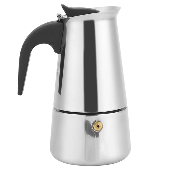 Compact Coffee Brewer, Stainless Steel Percolator with Ergonomic Handle and Quick Heat-Up Time, Your Daily Coffee Companion