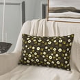 thumbnail image 6 of Binfone Honey Bees With Flowers Standard Size Pillowcase, Long Staple Pure Cotton Envelope Closure Pillow Cover (Pillow core not included),20"x30", 6 of 7
