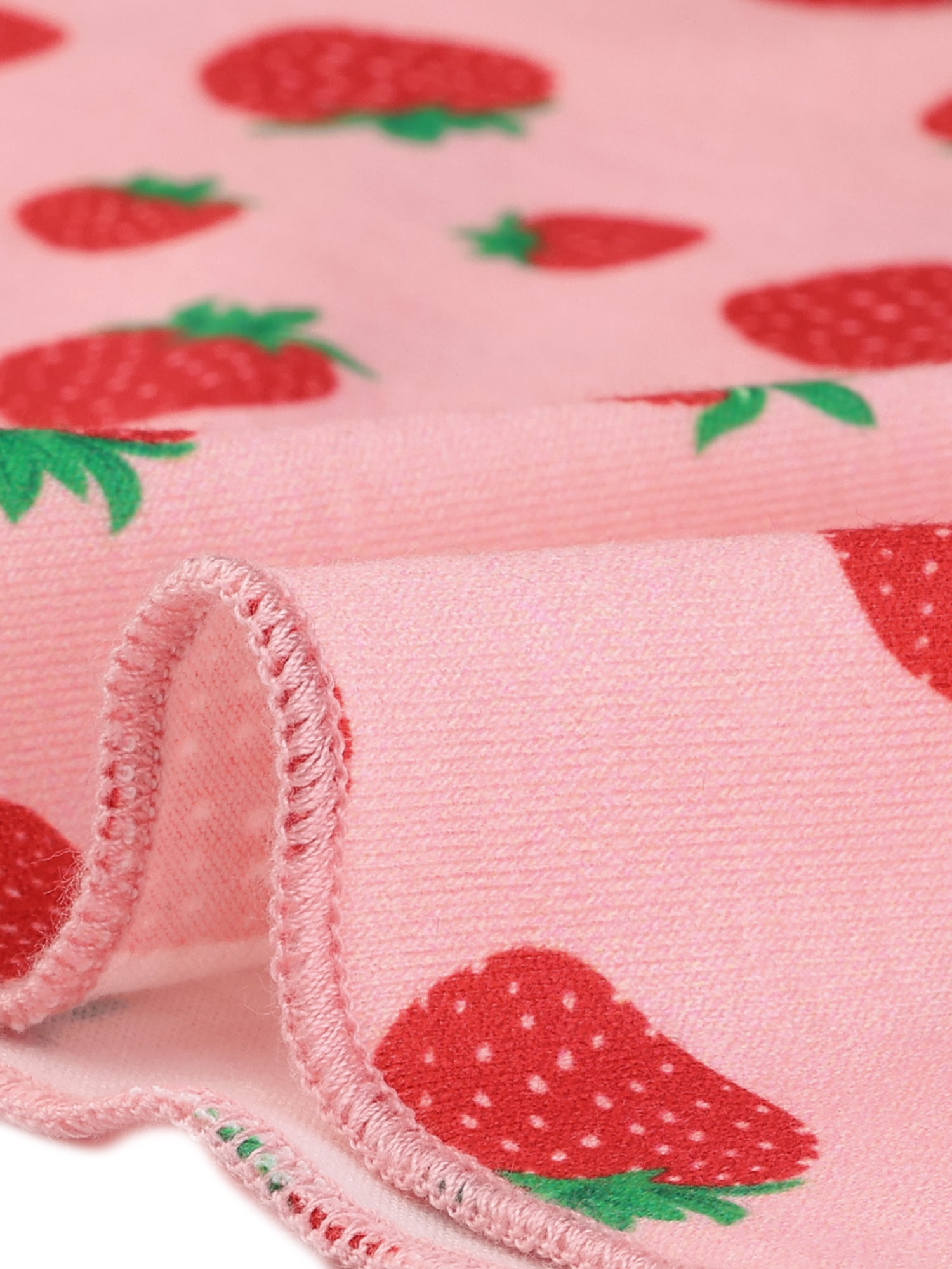 DARING DIVA Women's Plus Size Strawberry Pattern Pajamas Set 1X Pink