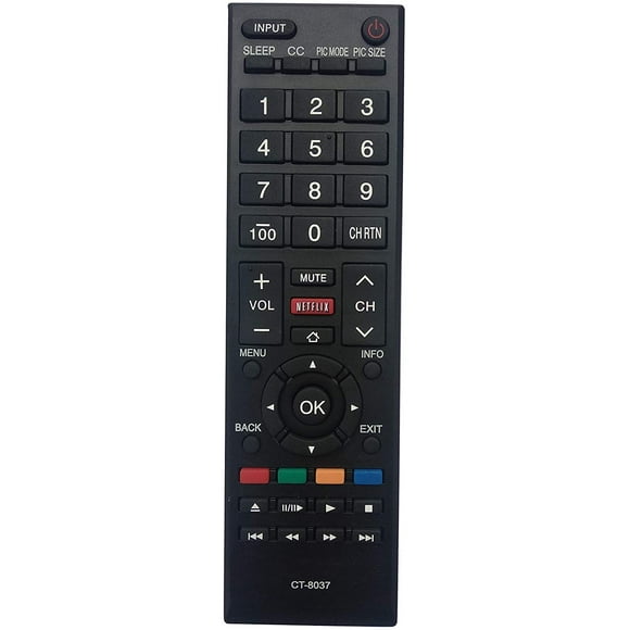 Télécommande Universelle pour Toshiba TV CT-8037 CT8037 40L3400U 50L3400U 58L5400 65L5400U 40L3400 58L5400U