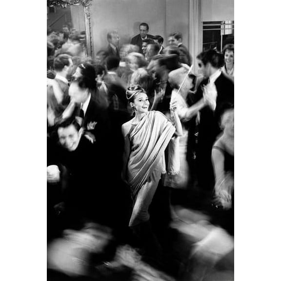 Audrey Hepburn 24x36 Poster classic party scene Breakfast at Tiffany's