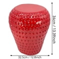 thumbnail image 2 of Strawberry Fruit Stool, 13.4"Oversized Resin Stool, Side Table, Home Decor Plant Stand Garden Indoor Outdoor Decorations, Multi-Purpose Innovative Garden Furniture，RED, 2 of 8