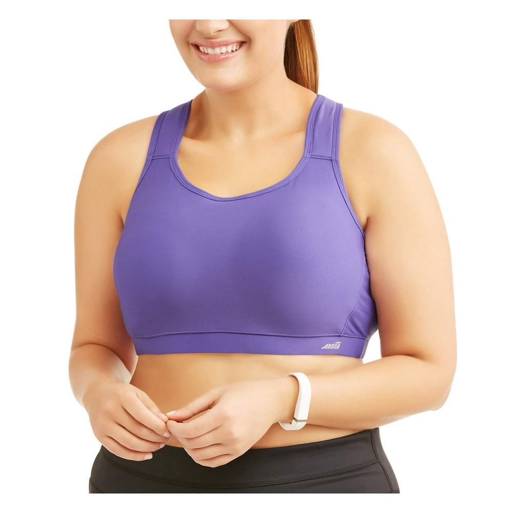 Avia Women's Plus Size Active High Impact Sports Bra With Cushioned