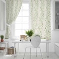 thumbnail image 5 of Green Floral Blackout Curtains for Bedroom/Living Room, Spring Flowers Thermal Insulated Kitchen Drapes with Grommets, Light Blocking Window Treatment, 2 Panels 42" x 84", 5 of 7