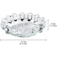 thumbnail image 2 of Saim 2 Pack Round Crystal Glass Smoking Ashtray, Clear AshTray for Home Indoor Outdoor, 5.4" Dia, 2 of 4