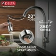 thumbnail image 5 of Delta Essa Single Handle Pull-Down Kitchen Faucet in Chrome 9113-DST, 5 of 7