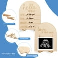 thumbnail image 5 of Baby Announcement Sign & Ultrasound Picture Frames Kit 8-inch Ea, Pack of 3 for Baby Shower Gift and Boho Nursery Decor, by Woodpecker, 5 of 7