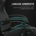 thumbnail image 5 of GTRACING GTW-100 Reclining Office Gaming Chair with Bluetooth Speakers and Footrest, Black, 5 of 10