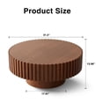 thumbnail image 3 of Tcbosik 31.5 inch Round Coffee Table, Rustic Tea Table, Center Table with Pedestal for Living Room, Natural Wood, 3 of 9