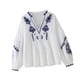 thumbnail image 5 of Blusa bordada para mujer, ideal para viajes, citas y uso en interiores y exteriores. L, 5 of 9