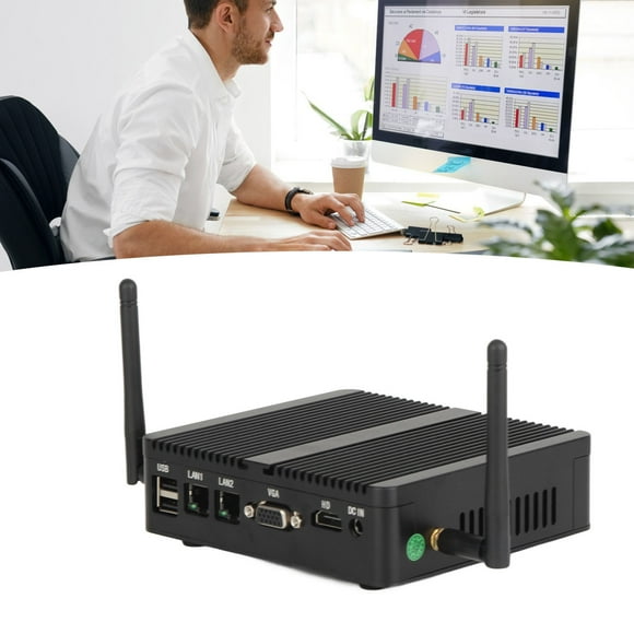 Mini PC, 8GB DDR4 Dual LAN Mini Gaming PC, J4125 Mini Tower PC, Business Mini Desktop Computer Support 4K HD WiFi BT4.0 Gigabit Ethernet for