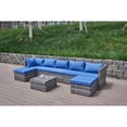 thumbnail image 3 of Kingway 101'' Wicker Outdoor Patio Sectional, 3 of 13