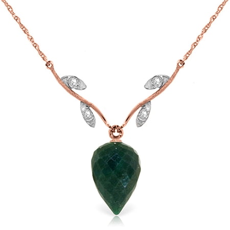 Galaxy Gold 14K Solid Gold Natural Diamond Pendant Necklace for Women - Rose Gold Fine Jewelry