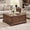 Brown, variant on IFMust Farmhouse Lift-Top Coffee Table with Dual Hydraulic Lift, Hidden Storage, and Square Design for Living Room,White