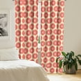 thumbnail image 2 of Ambesonne Citrus Window Curtains, Symmetric Grapefruit Slices, Each 28" W x 84" L, Dark Coral and Pale Orange, 2 of 4