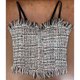 thumbnail image 3 of Camisola para mujer, Top con borlas, ajustado, sin mangas, elegante, informal, camiseta sin mangas de verano para mujer, negro, talla libre, 3 of 12