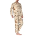 thumbnail image 2 of Fotbe Coffee Time Pijama de Hombre con Estampado de Manga Larga, Conjunto de 2 Piezas, Ropa de Dormir Suave y Cómoda con Bolsillos-XX-Large, 2 of 7